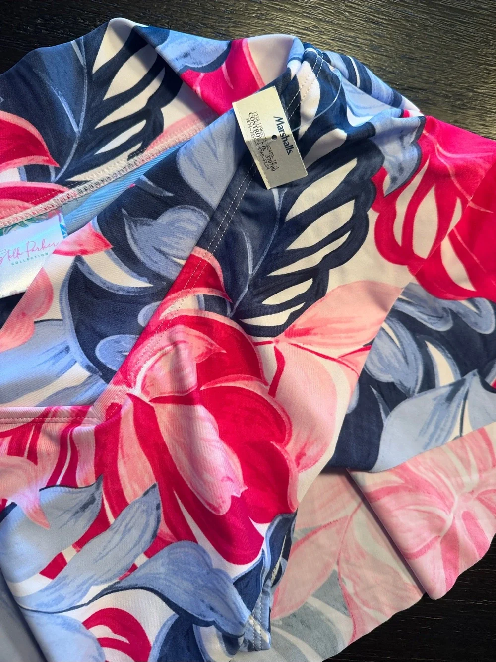 NWT Stella Parker 2 pc Floral Tankini Swim Set - Pink & Blue M